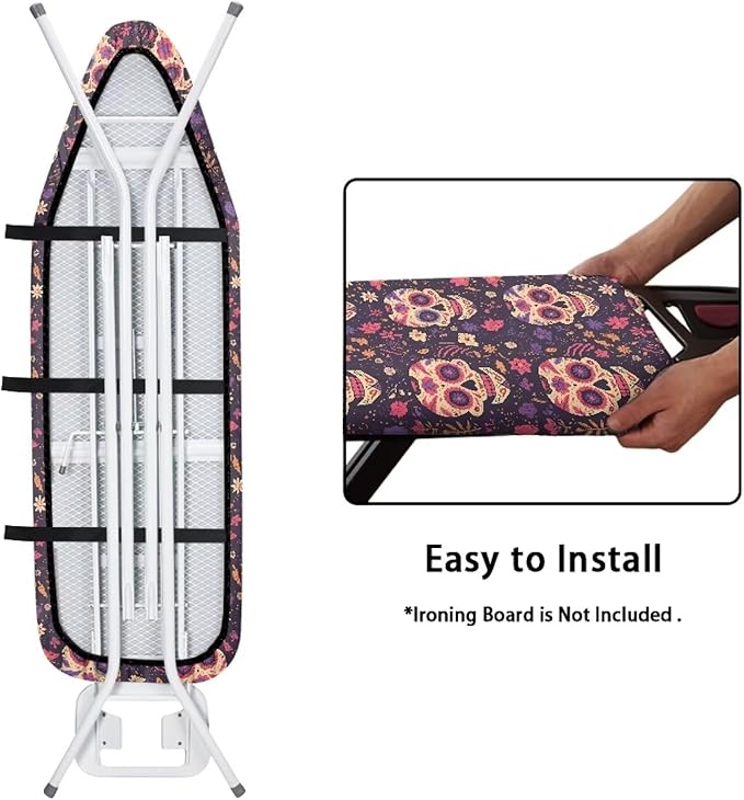 Halloween Skull Steam Ironing Board Cover Mexican Sugar Skulls 15x54 Inch - Image 4