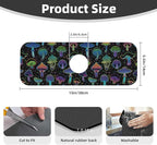 Cool Mushroom Mushrooms Kitchen Sink Splash Guard Faucet Mat Super Absorbent - Image 2