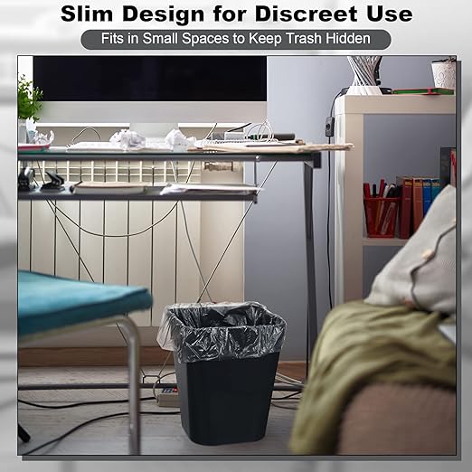 Eccliy 6 Pack Small Trash Cans for Bathroom Plastic Trash Can - Image 7