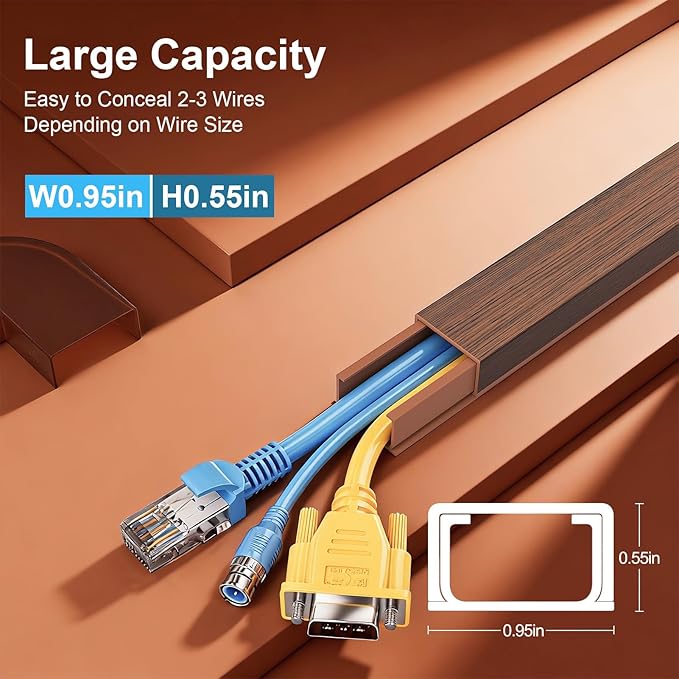 Yecaye Cord Hider, 113in Medium Cord Covers - Image 4