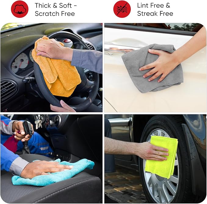 AIDEA Microfiber Cleaning Cloth 12 Pack, Microfiber Towels - Image 3