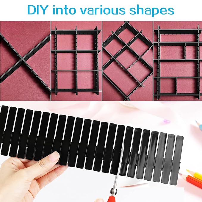 ShineMe Drawer Dividers 8pcs Adjustable Plastic Divider Household Storage - Image 3