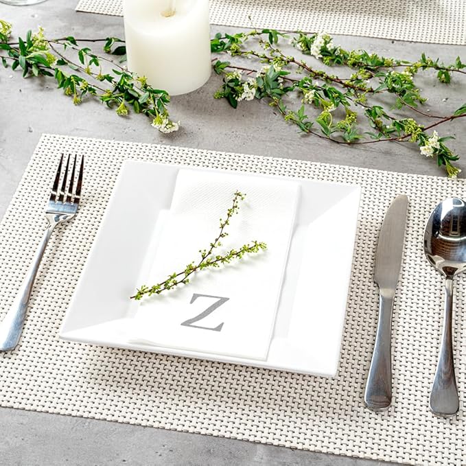 Luxenap 15.8 X 7.9 Inch Linen-Feel Guest Towels, 2000 Lettered Hand Towels - Image 3