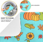 Autumn Gnomes Harvest Theme Dish Drying Mat Super Absorbent Drying Mat Large - Image 2