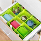ZOENHOU 60 PCS Green Drawer Dividers, 12.6 x 2.8 Inch Adjustable Premium - Image 6