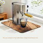 Coffee Mat 20x12 Inch, Wood Grain Cracks Design, Absorbent Hide Stain Rubber - Image 2