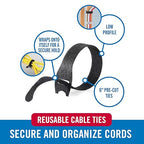 Velcro Brand Reusable Cable Ties, Practical Tech Gifts - Image 2