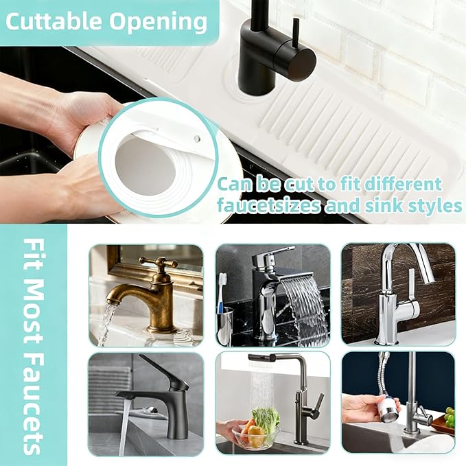 24 Inch Longer Faucet Mat, kitchen sink splash guard-Kitchen Sink Faucet Mat - Image 2