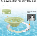 2 PCS Kitchen Stainless Silicone Sink Strainer, 4.5 inch Diameter… - Image 6