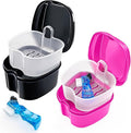 Keedolla 2 Pack Denture Bath Box Cup Retainer Cleaner Case by Keedolla