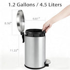 TIPGO Small Trash Can with Lid Soft Close, 4.5 Liters / 1.2 Gallon Bathroom - Image 5