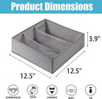 Dresser Drawer under Cabinet Clothes Organizer 3 Cell Foldable Storage Cubes - Image 2