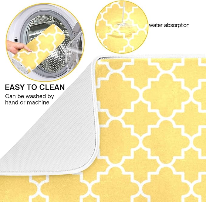 Super Absorbent Dish Drying Mat, Microfiber Fast-Drying Dish Mat, Kitchen Dish - Image 2