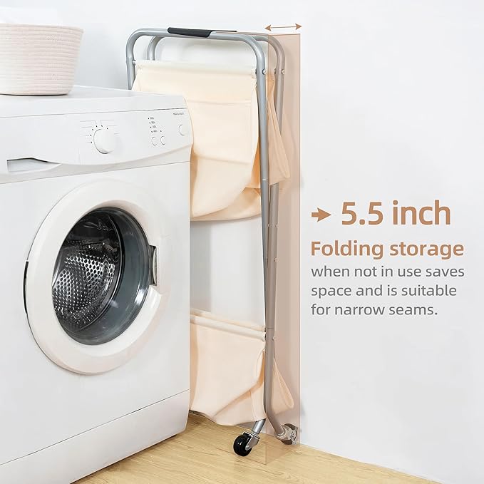 STORAGE MANIAC Collapsible Laundry Cart - Image 3