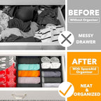 SpaceAid Drawer Organizer Clothes, 24 Pack Dresser Organizer Bins - Image 2