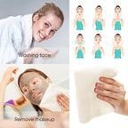 Syhood 12 Pieces Face Wash Cloth 12 x 12 in Makeup Remover Cloths Towel Coral - Image 5