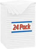 FIXSMITH Microfiber Cleaning Cloth, Shop Towels Bulk, 24 Pack White Microfiber by FIXSMITH
