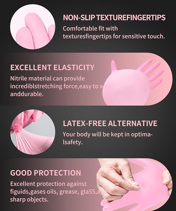 PROMEDIX P Nitrile Disposable Gloves, 4mil-100 Count, Gloves Disposable Latex - Image 3