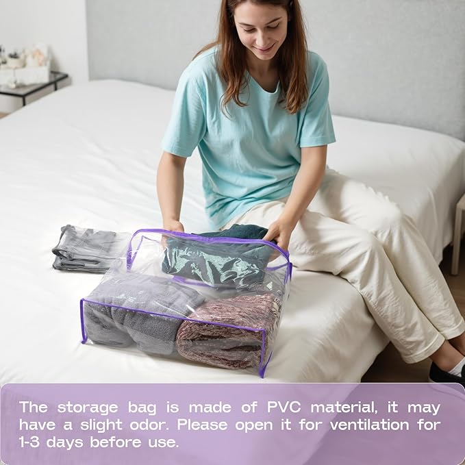 5PACK Clear Zippered Storage Bags - Image 8