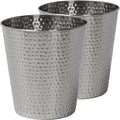 happimess HPM1110C-SET2 Axel Modern Minimalist Hammered Steel 2 Gal Waste Bin by Happimess