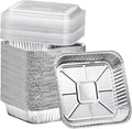 8x8 Aluminum Pans with Clear Plastic Lids by Findful