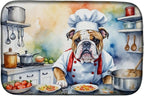 Caroline's Treasures DAC6242DDM English Bulldog The Chef Dish Drying Mat by CarolinesTreasures