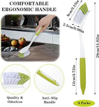 8 Pcs Dish Brush with Handle Kitchen Scrub Brush Pot and Pan Cleaning Brush - Image 2