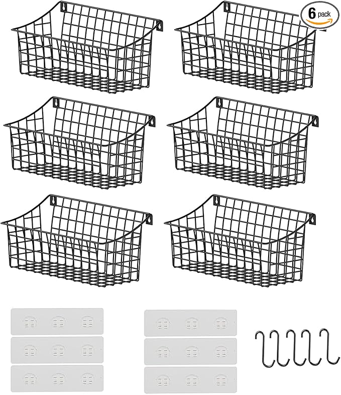 Sonyabecca 6 Pack Hanging Wall Basket by Sonyabecca
