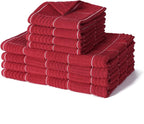 Glynniss Red Kitchen Towels and Dishcloths Set, Dish Towels and Dish Rags Set by Glynniss
