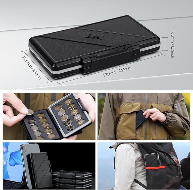 JJC CR2032 CR2025 Battery Case Holder Storage, Water-Resistant Anti-Shock - Image 3