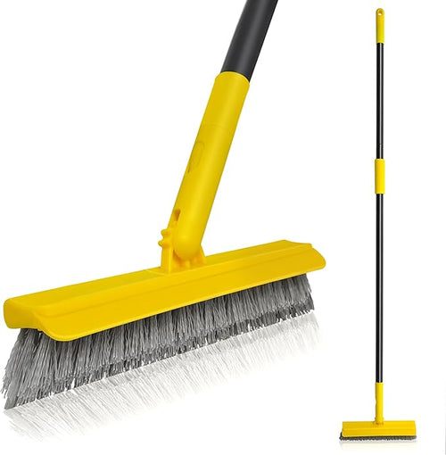 2 in 1 Grout Brush with 49.6" Long Handle, Swivel Grout Cleaning Brush V-Shape by DALIPER