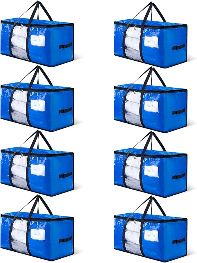 CONGREGATE 8-Pack Heavy Duty Blue Moving Bags by CONGREGATE