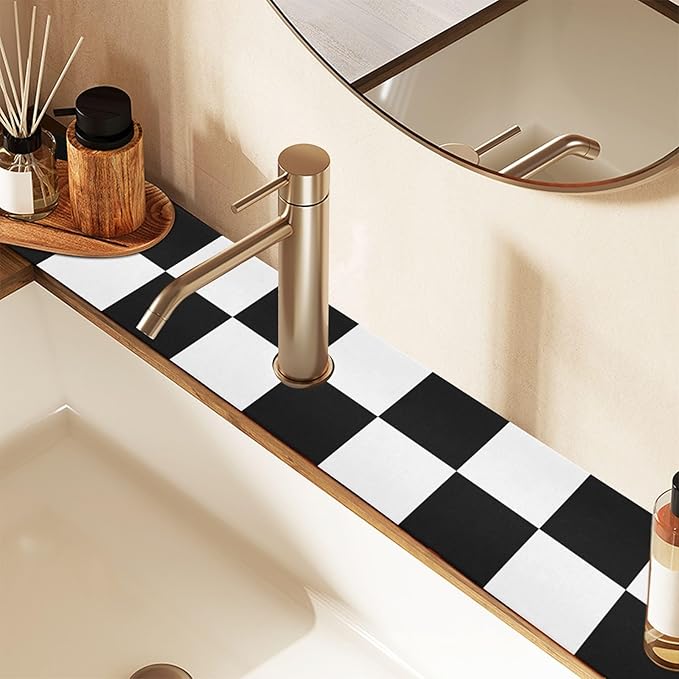 Kitchen Sink Splash Guard 2 PCS 14.7 Inch Sink Faucet Mat Splash Guard - Image 7