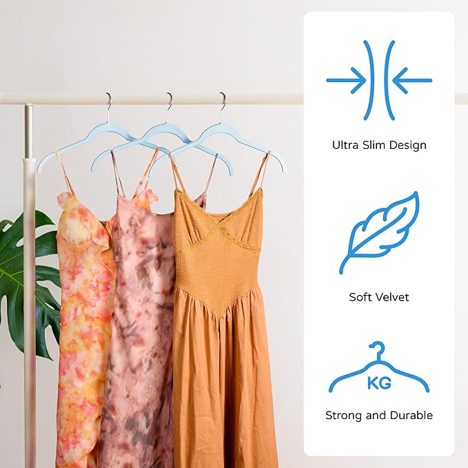 30 Pack Velvet Hangers – Premium Non-Slip Slim Clothes Hangers - Image 4