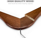 HOUSE DAY Wooden Hangers 30 Pack, Solid Wood Coat Hanger Heavy Duty, Smooth - Image 4