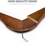 HOUSE DAY Wooden Hangers 20 Pack, Heavy Duty Wood Coat Hangers - Image 5