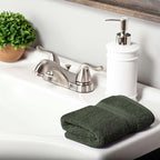 Superior Solid Egyptian Cotton Face Towel Set, Forest Green - Image 3