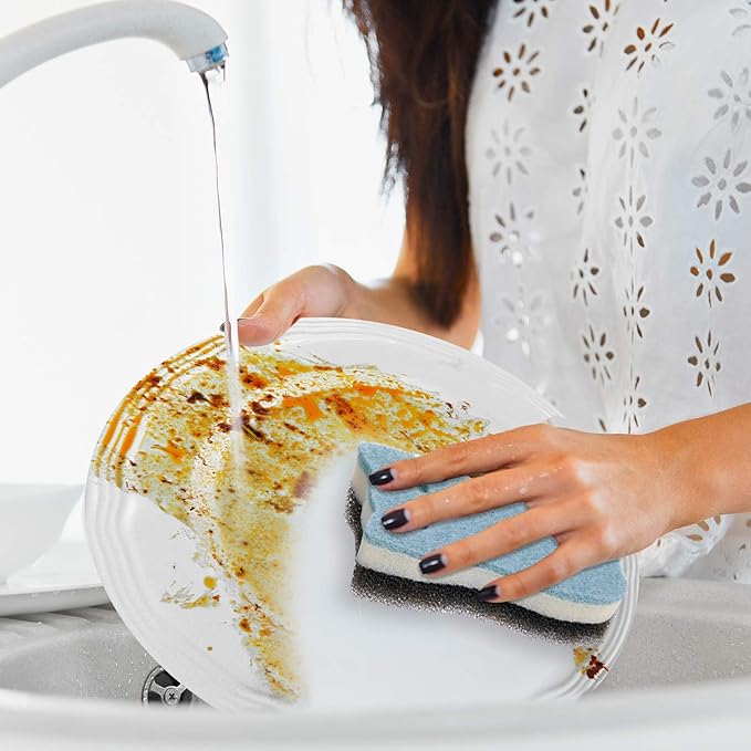8 Pieces Cat Shape Kitchen Sponge Set Sink Double-Sided Cleaning Dish Sponge - Image 3