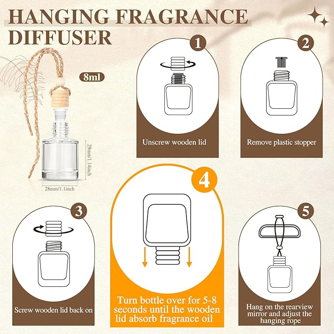 AROIC 24 Pack Car Air Freshener Diffuser, Long Lasting Hanging Fragrance - Image 4