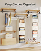 Pipishell Hanging Closet Organizer 6-Shelf, Hanging Shelves - Image 5