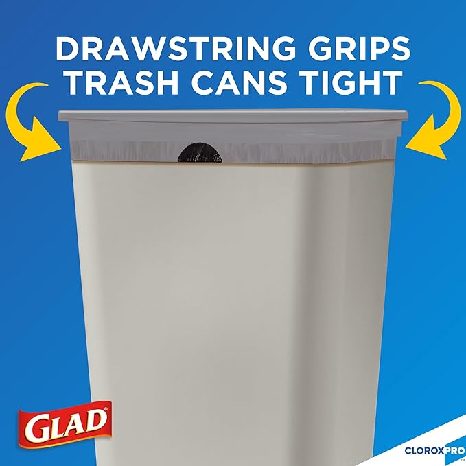 CloroxPro Glad ForceFlex 13 Gallon Tall Kitchen Drawstring Trash Bags, 100 Ct - Image 5