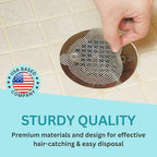 100 Pack Disposable Shower Drain Hair Catcher Mesh Stickers - Image 2