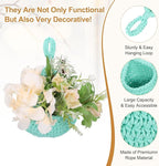 uxcell Hanging Fruit Baskets for Kitchen, Hand-Woven Wall Hanging Storage Jute - Image 3