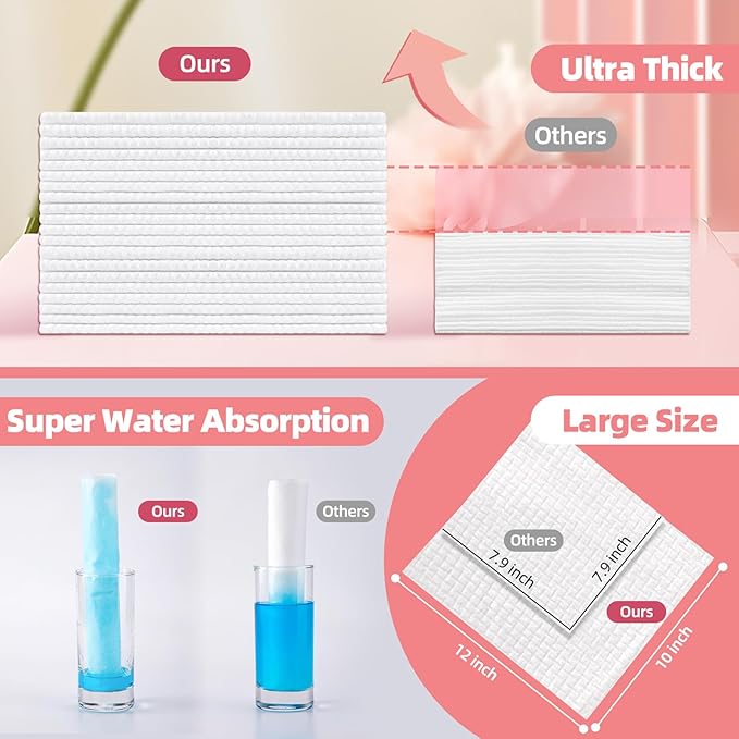 Disposable Face Towels, Makeup Remover Dry Wipes - Image 2