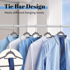Smartor Grey Velvet Hangers 20 Pack, Space Saving Clothes Hangers - Image 5