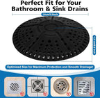 ZOOY Shower Drain Hair Catcher, 2 Pack 5.5 Inch Silicone Large Drain Cover - Image 3