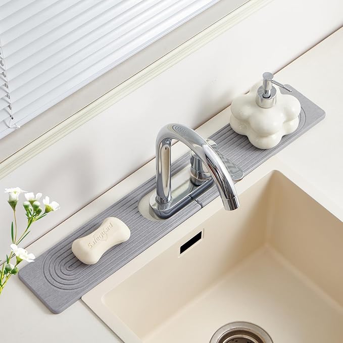 Stone Faucet Mat for Kitchen Sink by Unknown