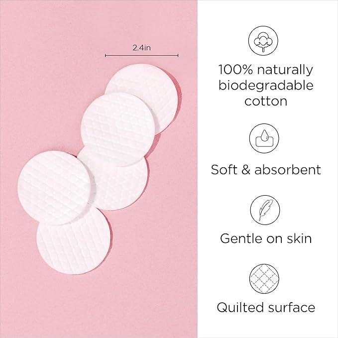 Diane Multi-Layer Cotton Rounds, 100% Pure Cotton, Hypoallergenic, Biodegradable - Image 2