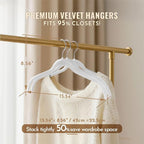 30 Pack Velvet Clothes Hangers, Non-Slip Flocked Hangers - Image 5