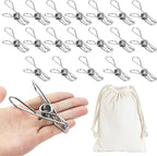 Large Metal Clothes Pins Heavy Duty, 3.4” Stainless Steel Wire Clothespins by Unknown